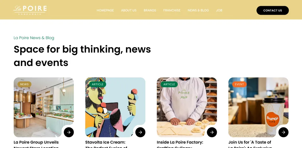la poire corporate website design & development